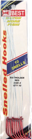 BEST 10 Pack Red Bait Holder Snells