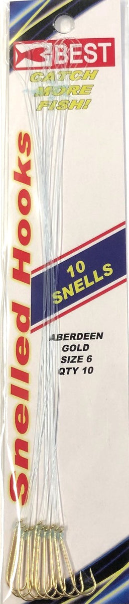 BEST 10 Pack Gold Aberdeen Snells – Stopper Lures