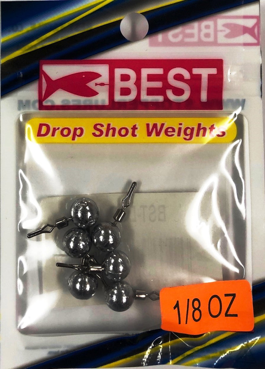 3 Packs Bullet Weights Drop Shot Balls - 1/8, 1/4 & 3/8 Oz Sinkers (1  Pack Each)