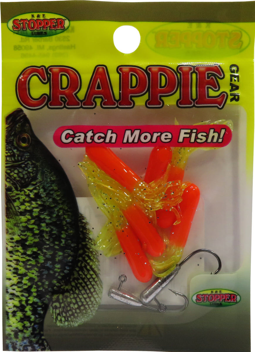 Crappie Tubes - 6 Tubes & 2 Tube Heads – Stopper Lures