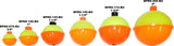 BEST Orange & Yellow Plastic Floats - 12 Pack