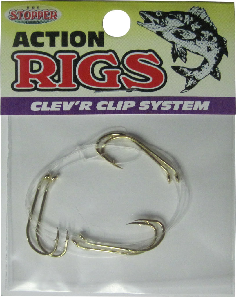 WALLEYE - PLAIN HARNESS, GOLD & BRONZE HKS - 6 PACK/ 12 RIGS – Stopper Lures
